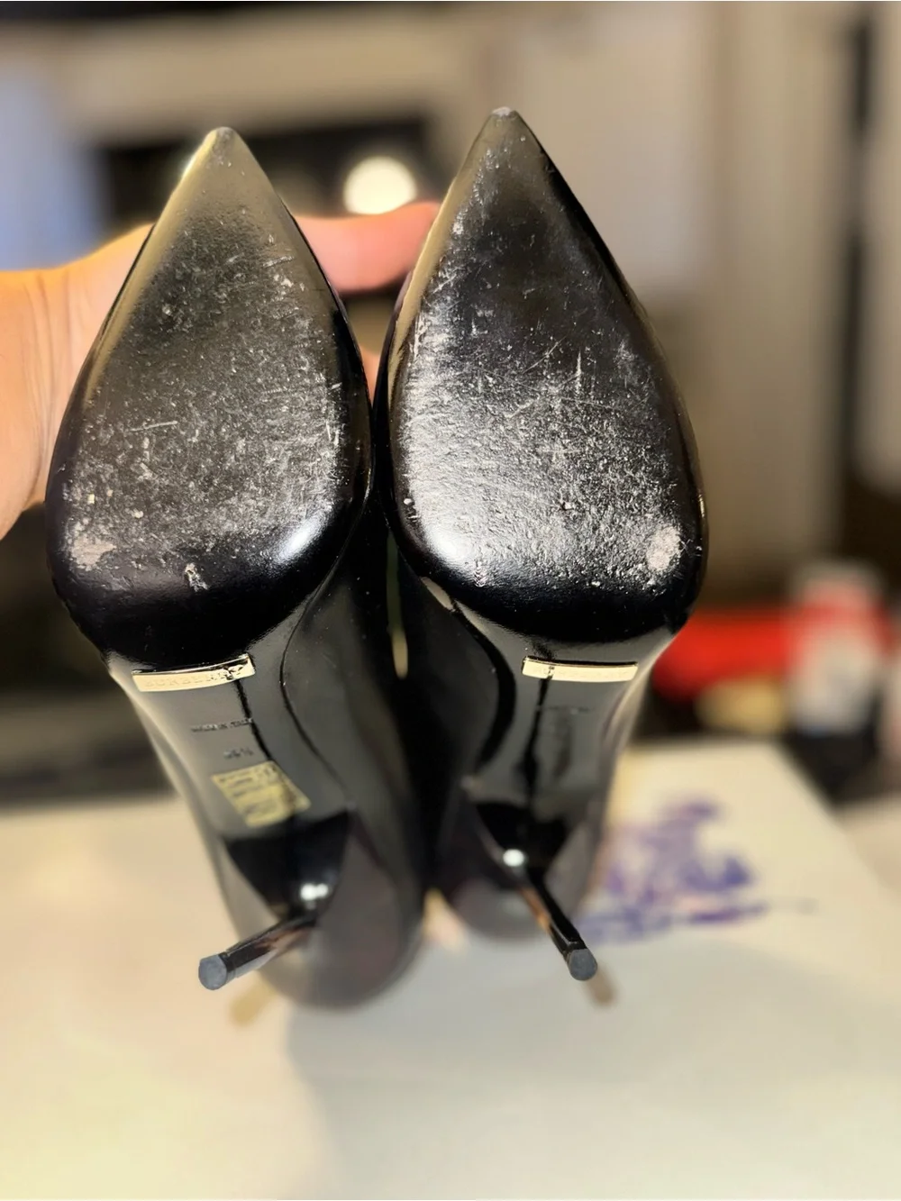 Burberry Black Pointed-Toe Stiletto Pumps-EXCELLENT CONDITION